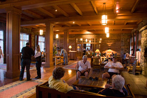 Inside Crater Lake Lodge